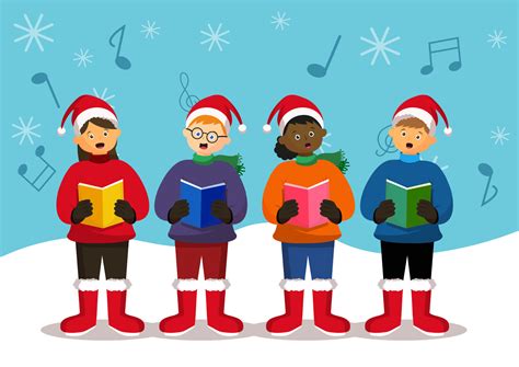 Children sing Christmas carols vector illustration 12676161 Vector Art ...