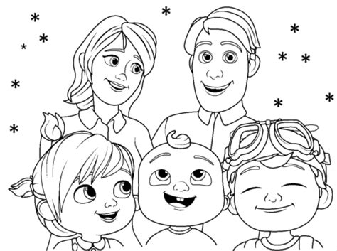 Cocomelon Family Coloring Pages » Turkau