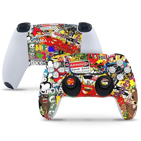 PlayStation 5 Controller Skin - Sticker Bomb Excessive Bass – SkinsLegend