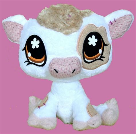 2017 Littlest Pet Shop Lps Petshop Pets Plush Stuffed Toy White Cow ...