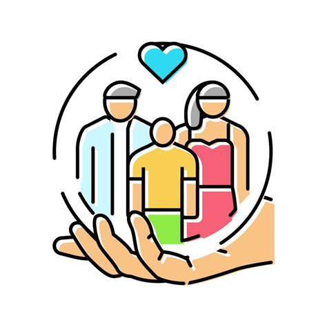 family support mental health color icon vector illustration 35273389 ...