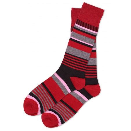 Striped Mens Dress Socks | Gray and Burgundy Striped Mens Socks | Bows ...