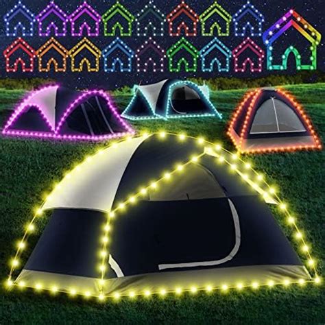 Camping Tent String Lights, 17 Colors 7 Flashing Modes LED Decorative ...