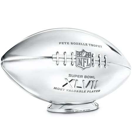 The Pete Rozelle Super Bowl® MVP Trophy. Designed and handcrafted by ...