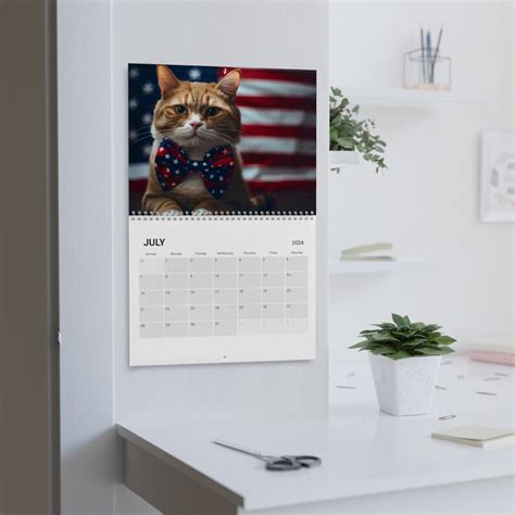 Cat Calendar, 2024 Wall Calendar, Cat Art, Kitty Calendar, 2024 ...