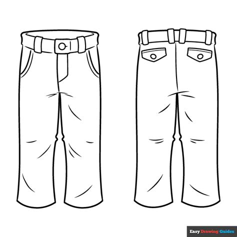 Pants Coloring Page | Easy Drawing Guides