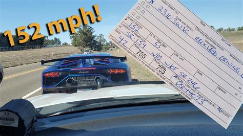 Lamborghini Aventador Driver Clocked Going 152 MPH in 55 Zone