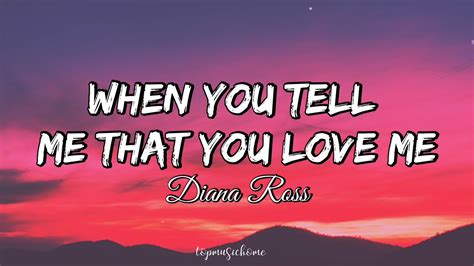 Diana Ross – When You Tell Me That You Love Me Lyrics (Music) by Diana ...