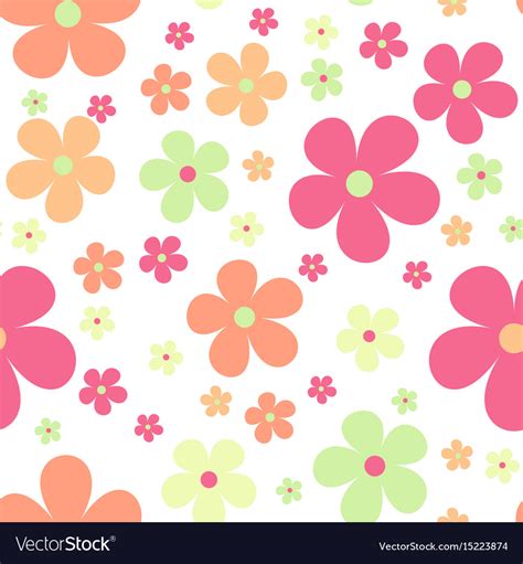 Seamless cute floral pattern background Royalty Free Vector