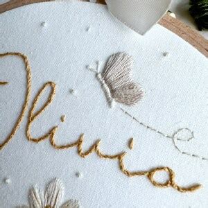 Embroidered Hoop Art With Floral Design Personalized Gift - Etsy