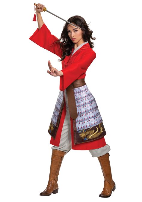 Women's Mulan Deluxe Hero Red Costume