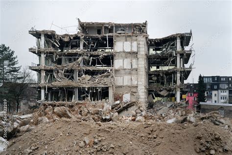 demolition of an old office building in cologne ehrenfeld Stock Photo ...