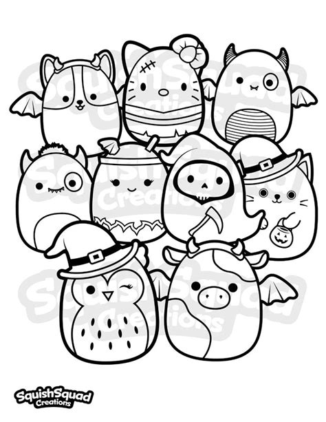 Squishmallow Halloween Coloring Page Printable Squishmallow - Etsy ...