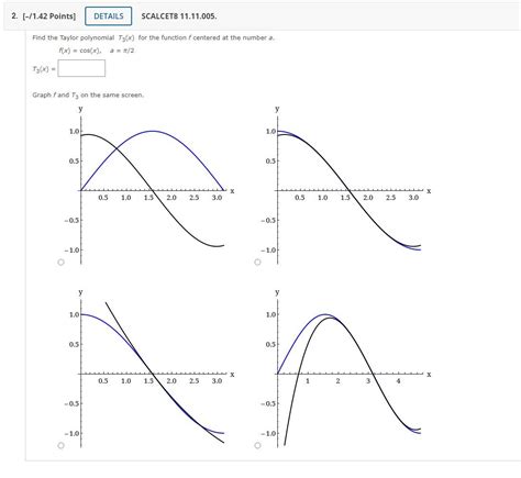 Solved Find the Taylor polynomial T3(x) for the function f | Chegg.com