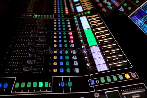 Closeup of Sound Control Panel Stock Image - Image of electronic ...