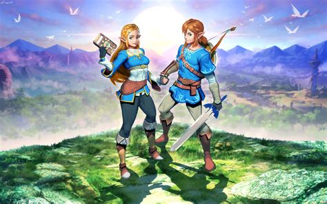 Breath of the Wild - Zelda and Link by GENZOMAN on DeviantArt