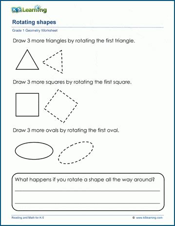 Rotating shapes worksheets | K5 Learning