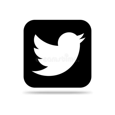 Twitter logo icon editorial photography. Illustration of badge - 164586047