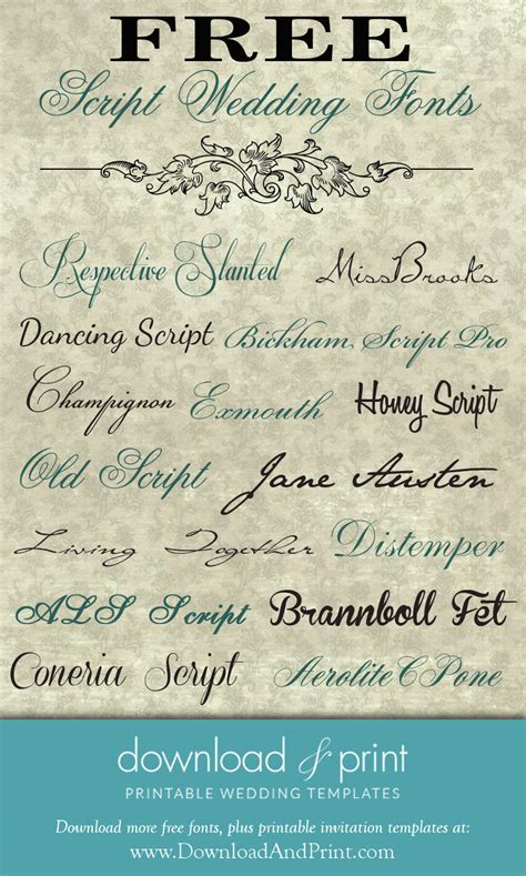 Free Wedding Script Fonts