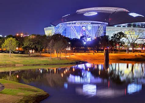 Dallas Cowboys Stadium at NIGHT ATT Arlington Texas Panoramic Photo ...