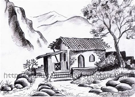 Simple Pencil Drawing Of Landscapes