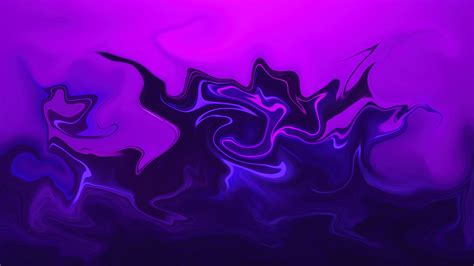 #abstract #fluid #liquid #artwork #ArtStation #shapes purple background ...