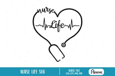 Nurse Life svg, Nurse svg, Heartbeat svg, Nursing svg, svg files, svg ...