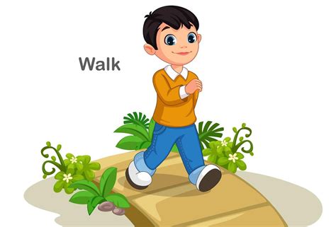 Cartoon Kid Walking