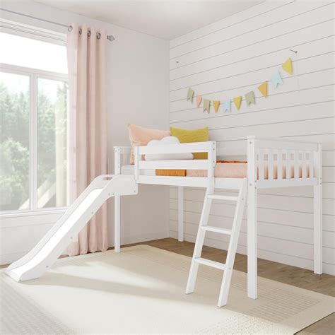 Twin Low Loft Bed With Easy Slide – Max and Lily