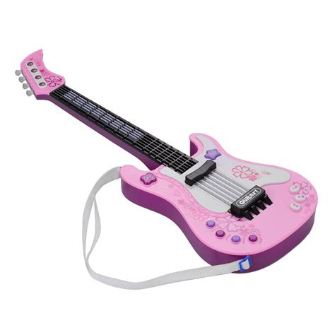 Kids Toy Guitar with Rhythm Lights and Sounds,Fun Educational Pink ...