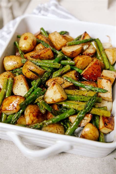 Balsamic Roasted New Potatoes with Asparagus - Wallflower Kitchen