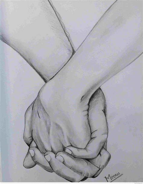 Holding Hands Pencil Drawing: Creating Intimacy and Connection