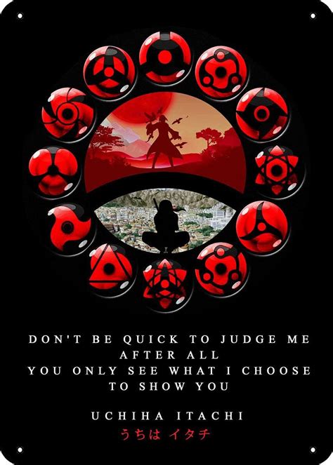 Kmiiliy Uchiha Itachi Quotes Naruto Metal Tin Sign - 8x12 India | Ubuy