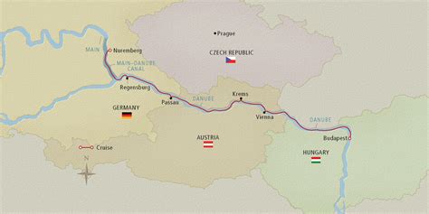 Danube River Cruise Map