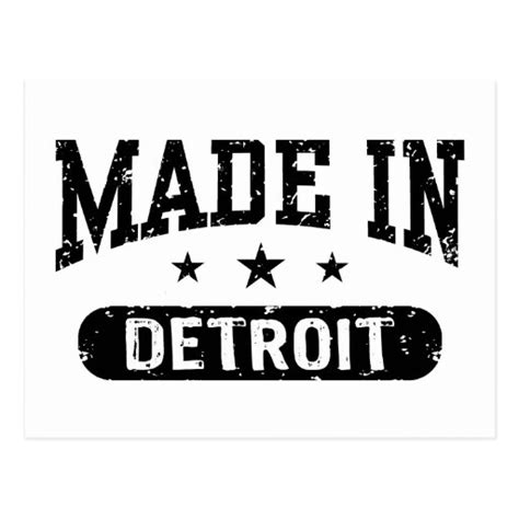 Made In Detroit Postcard | Zazzle