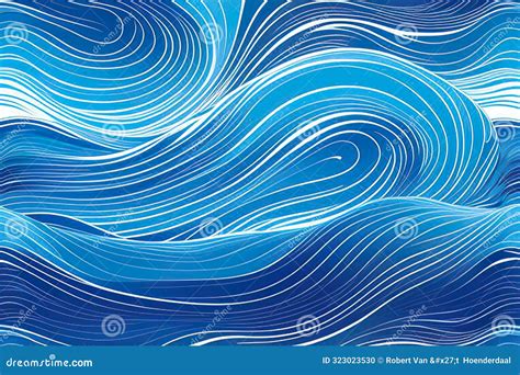 Blue and White Waves Background 12-6-2024 Stock Illustration ...