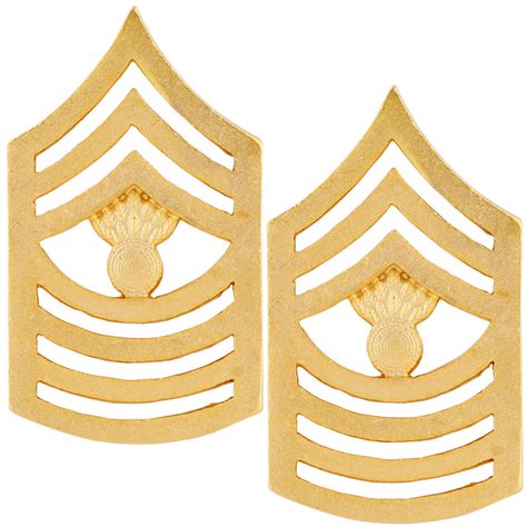 Us Marine Corps Gunnery Sergeant Gold Metal Collar Rank Insignia Set ...