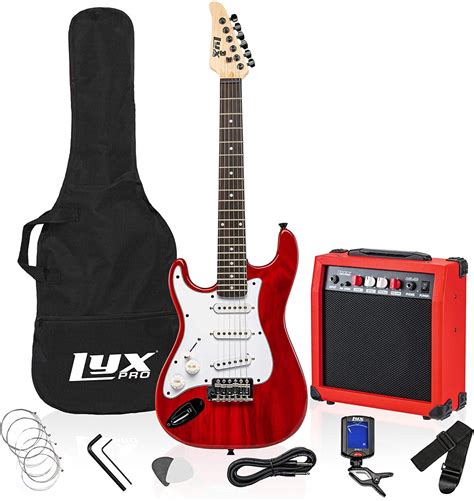 LyxPro 36” Left Hand Electric Guitar & Electric Guitar Accessories for ...