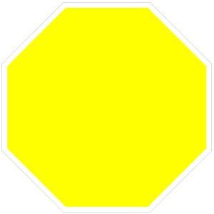 30" x 30" Custom Yellow Stop Sign - ROW Signs and Graphics