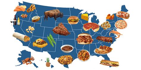 The Food Map Of Usa Celebrating American Culture Infographic | Images ...