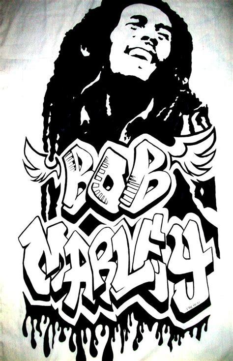 Banderole graffiti-style of Bob Marley by Allioua on DeviantArt