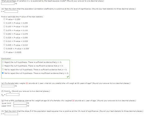 Solved (c) Find the sample correlation coefficient r and the | Chegg.com