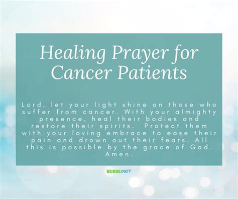 21 Powerful Healing Prayers for Cancer Patients - NurseBuff