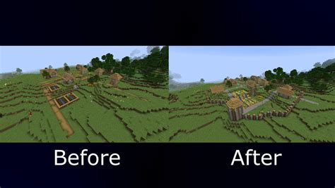 I did a makeover on a village close-by that took me 1h! : r/Minecraft