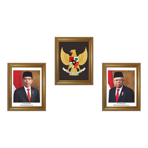 Jual Foto Presiden Dan Wakil Ri Dan Lambang Garuda Pancasila Di Lapak