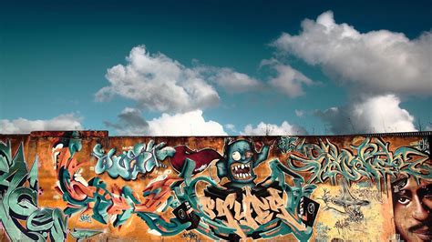 Multicolored graffiti, city, sky, Berlin, berlin wall HD wallpaper ...