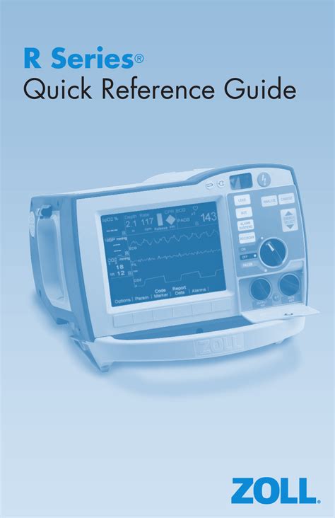 R series, Quick reference guide | ZOLL R Series Monitor Defibrillator ...