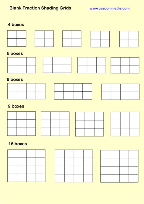 Shading Decimals On A Grid Worksheets