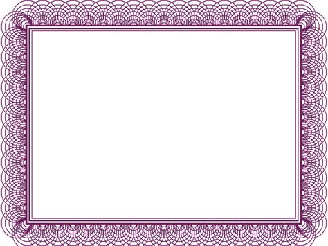 Purple Certificate Borders Templates Pdf