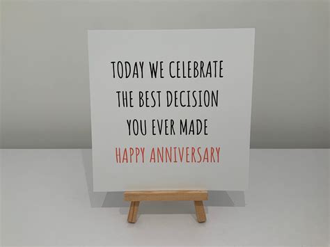 Happy Anniversary Card Funny Humour Husband Wife Spouse - Etsy UK ...